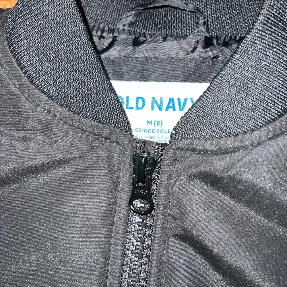 Old Navy Classic Black Bomber Jacket, Size M (8)
